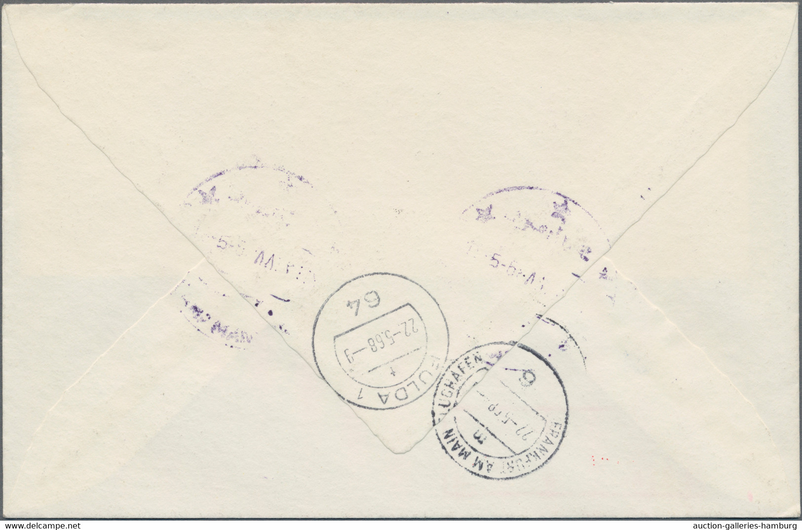 Yemen - Kingdom: 1966 Air Provisionals: Horizontal Strip Of Four Of 10b. Violet - Yemen