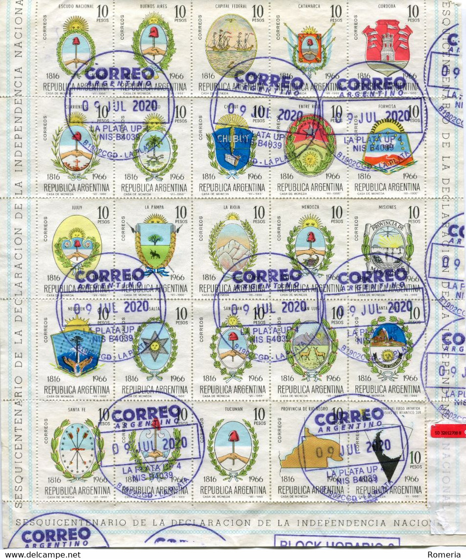 Argentine - 1966 - Yt 761A - Sesquicentenatire De La Déclaration D'indépendance Nationale - Obl. - Used Stamps