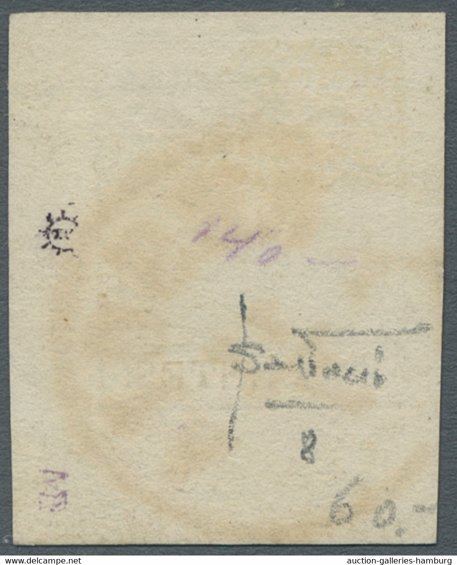 Österreich - Lombardei Und Venetien: 1850, 30 Centes Dunkelbraun, Handpapier, Ty - Lombardo-Vénétie