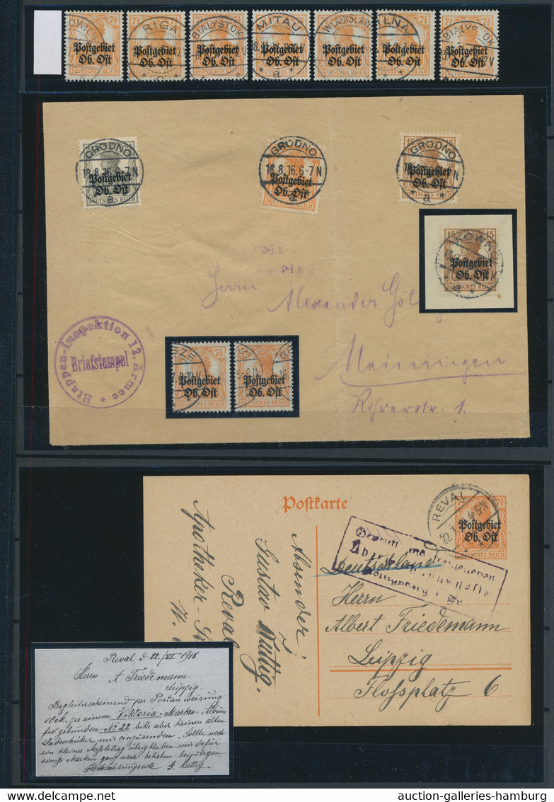 Deutsche Besetzung I. WK: 1914/1918 Ca., Umfangreiche, Interessante Sammlung All - Occupation 1914-18