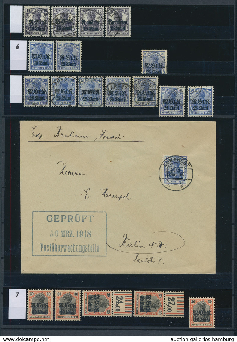 Deutsche Besetzung I. WK: 1914/1918 ca., umfangreiche, interessante Sammlung all