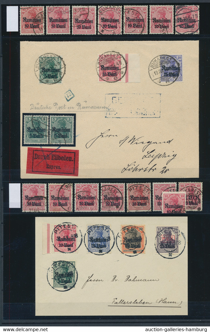 Deutsche Besetzung I. WK: 1914/1918 ca., umfangreiche, interessante Sammlung all