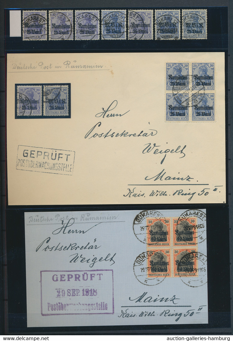 Deutsche Besetzung I. WK: 1914/1918 ca., umfangreiche, interessante Sammlung all