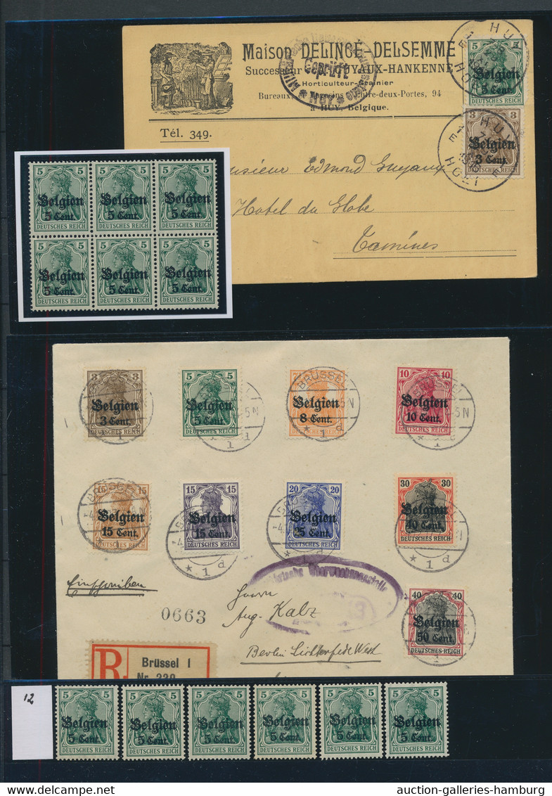 Deutsche Besetzung I. WK: 1914/1918 ca., umfangreiche, interessante Sammlung all