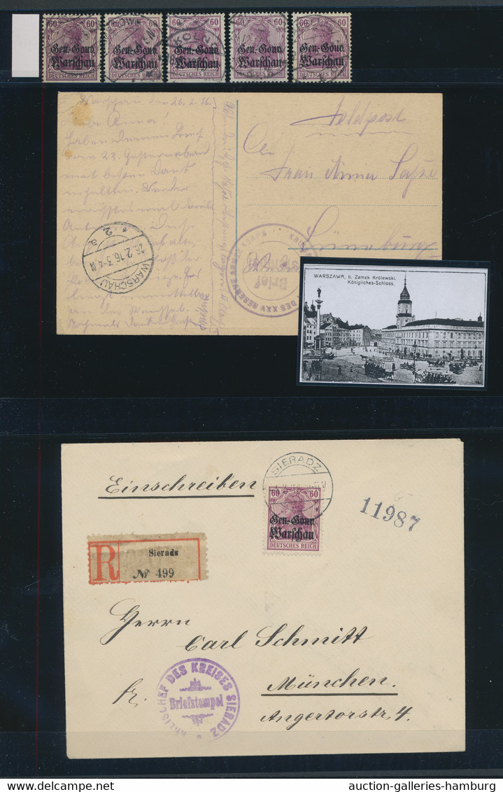 Deutsche Besetzung I. WK: 1914/1918 ca., umfangreiche, interessante Sammlung all