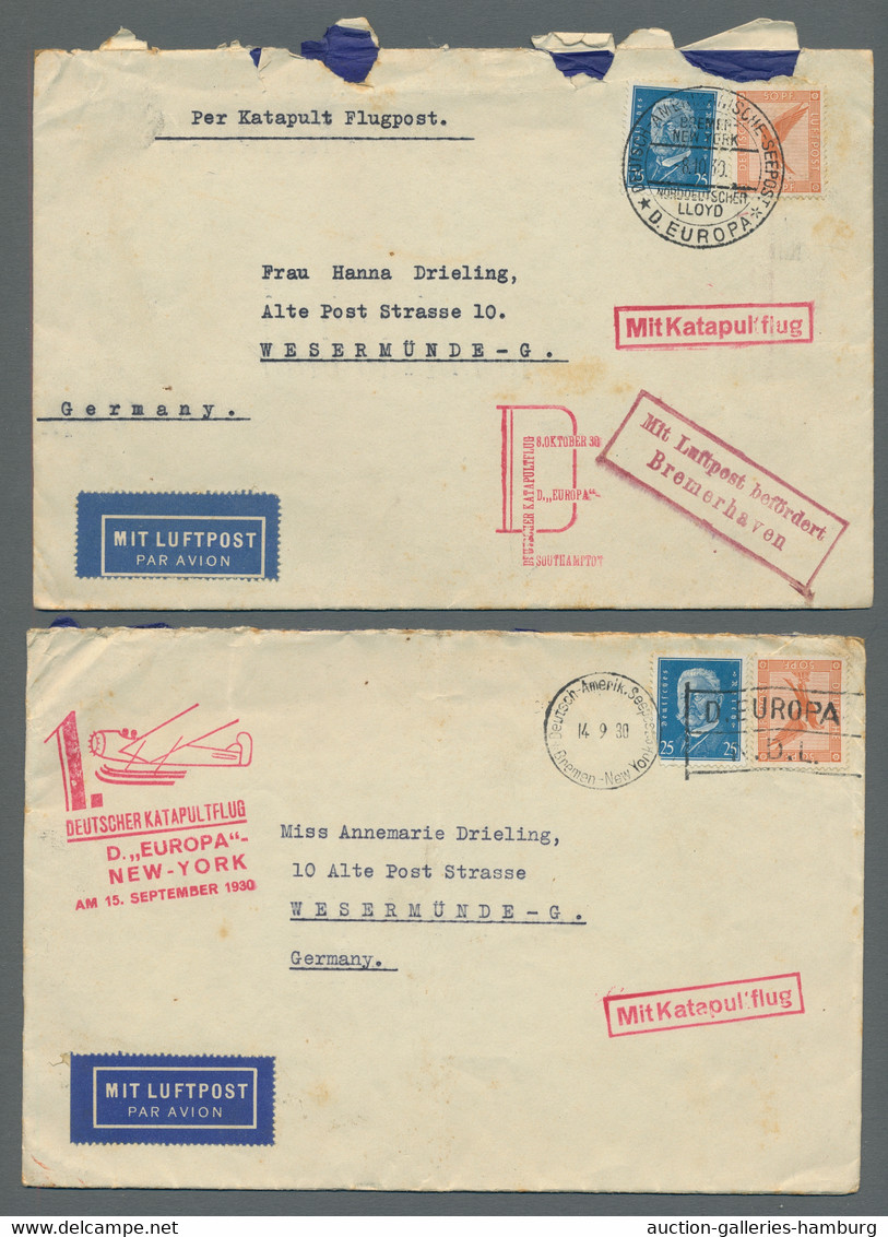 Air Mail - Germany: 1912-1936, Partie Von 12 Belegen Mit U.a. Mi.Nr. III Als Meh - Airmail & Zeppelin