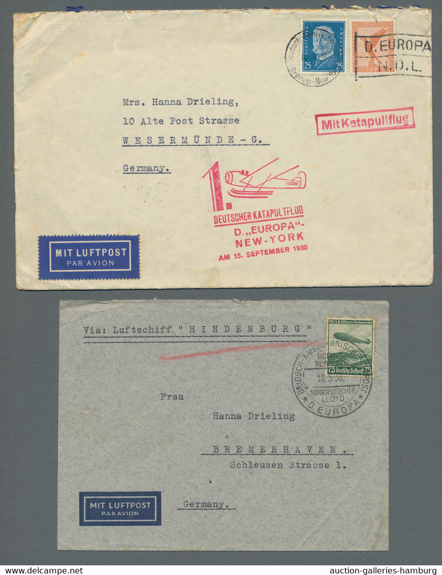 Air Mail - Germany: 1912-1936, Partie Von 12 Belegen Mit U.a. Mi.Nr. III Als Meh - Airmail & Zeppelin