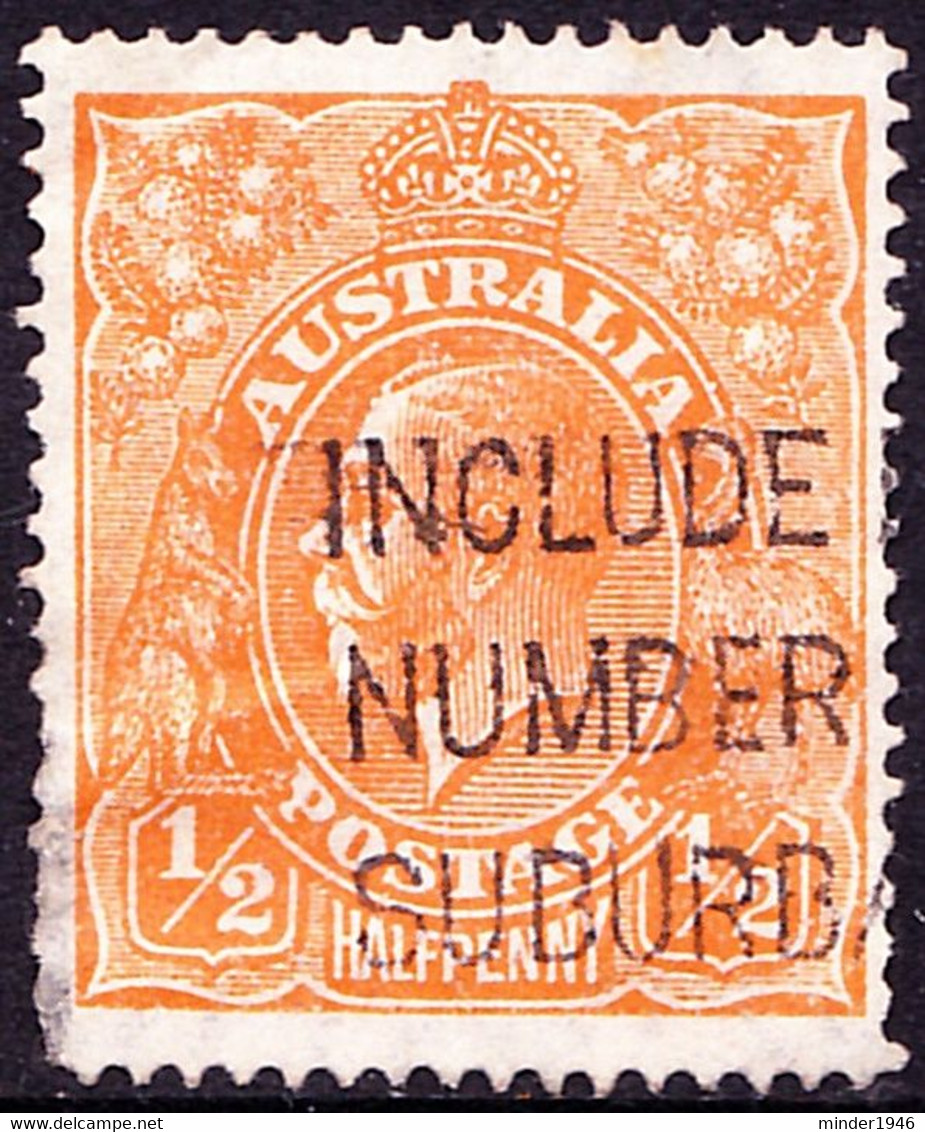 AUSTRALIA 1933 KGV ½d Orange SG124 FU - Mint Stamps