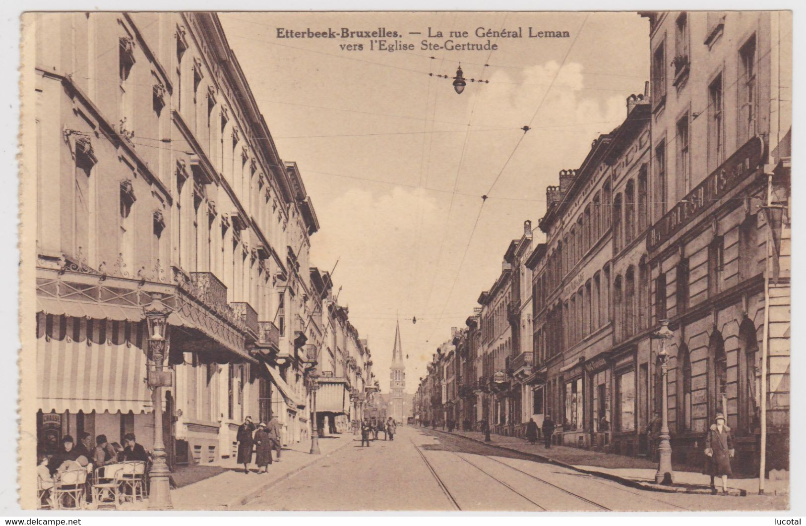 Bruxelles - Etterbeek - Rue Général Leman Vers L' Eglise Ste Gertrude - 1928 - Edit. Edition Belge. - Etterbeek