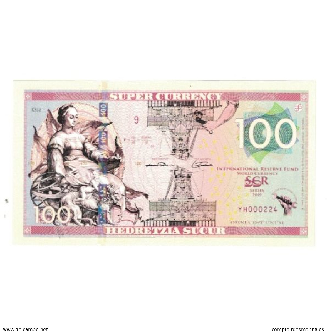 Billet, États-Unis, Billet Touristique, 2019, 100 SUCUR INTERNATIONAL RESERVE - A Identifier