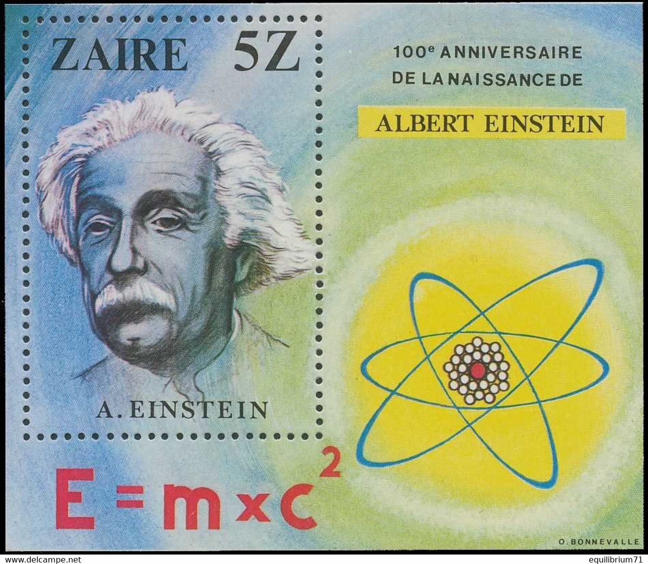 BL39**(1016) - 100e Anniversaire De La Naissance / 100e Verjaring Van De Geboorte Van - Albert Einstein - ZAÏRE - Albert Einstein