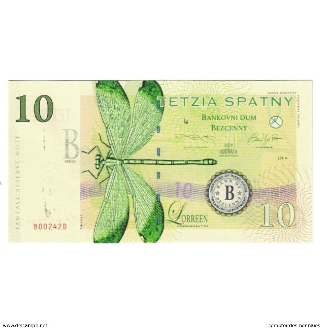 Billet, Eurozone, Billet Touristique, 2014, 10 TETZIA BANK OF BEZCENNY, NEUF - Other - Europe