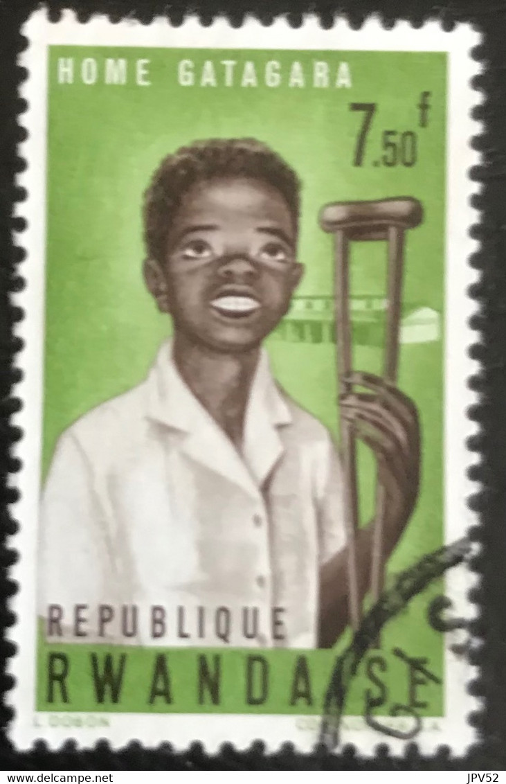 République Rwandaise - C10/50 - (°)used - 1964 - Michel 74A - Home Voor Gehandicapten - Gebruikt