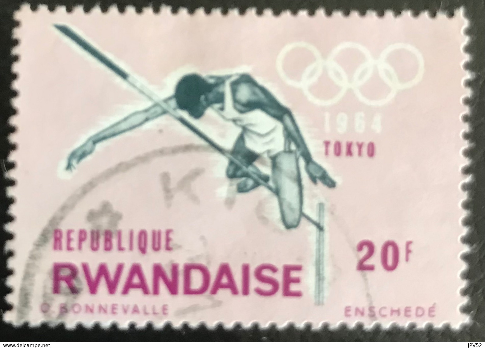 République Rwandaise - C10/50 - (°)used - 1964 - Michel 83A - Olympische Spelen - Oblitérés
