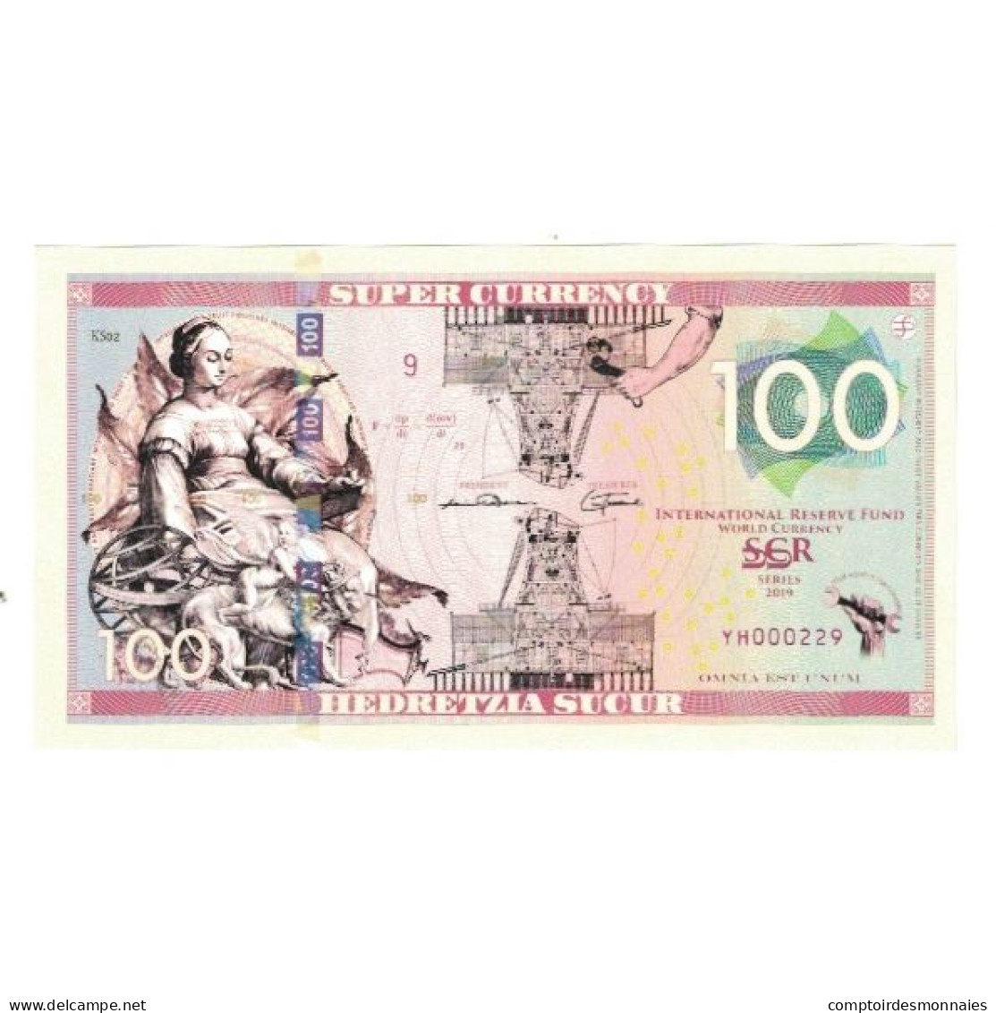 Billet, États-Unis, Billet Touristique, 2019, 100 SUCUR INTERNATIONAL RESERVE - A Identifier