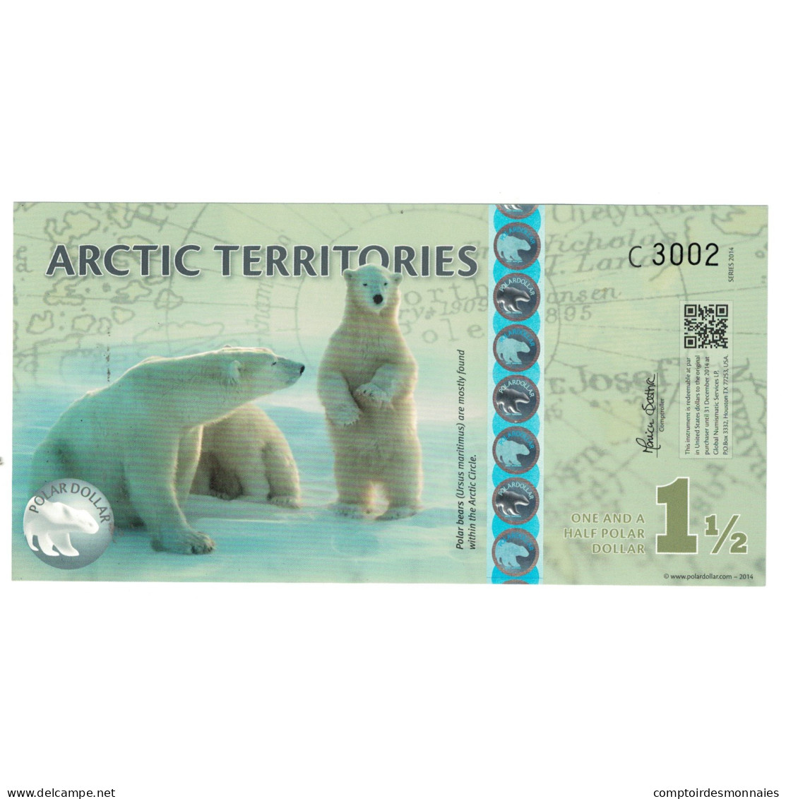 Billet, États-Unis, Dollar, 2014, 1,5 DOLLAR ARTIC TERRITORIES, NEUF - Unidentified