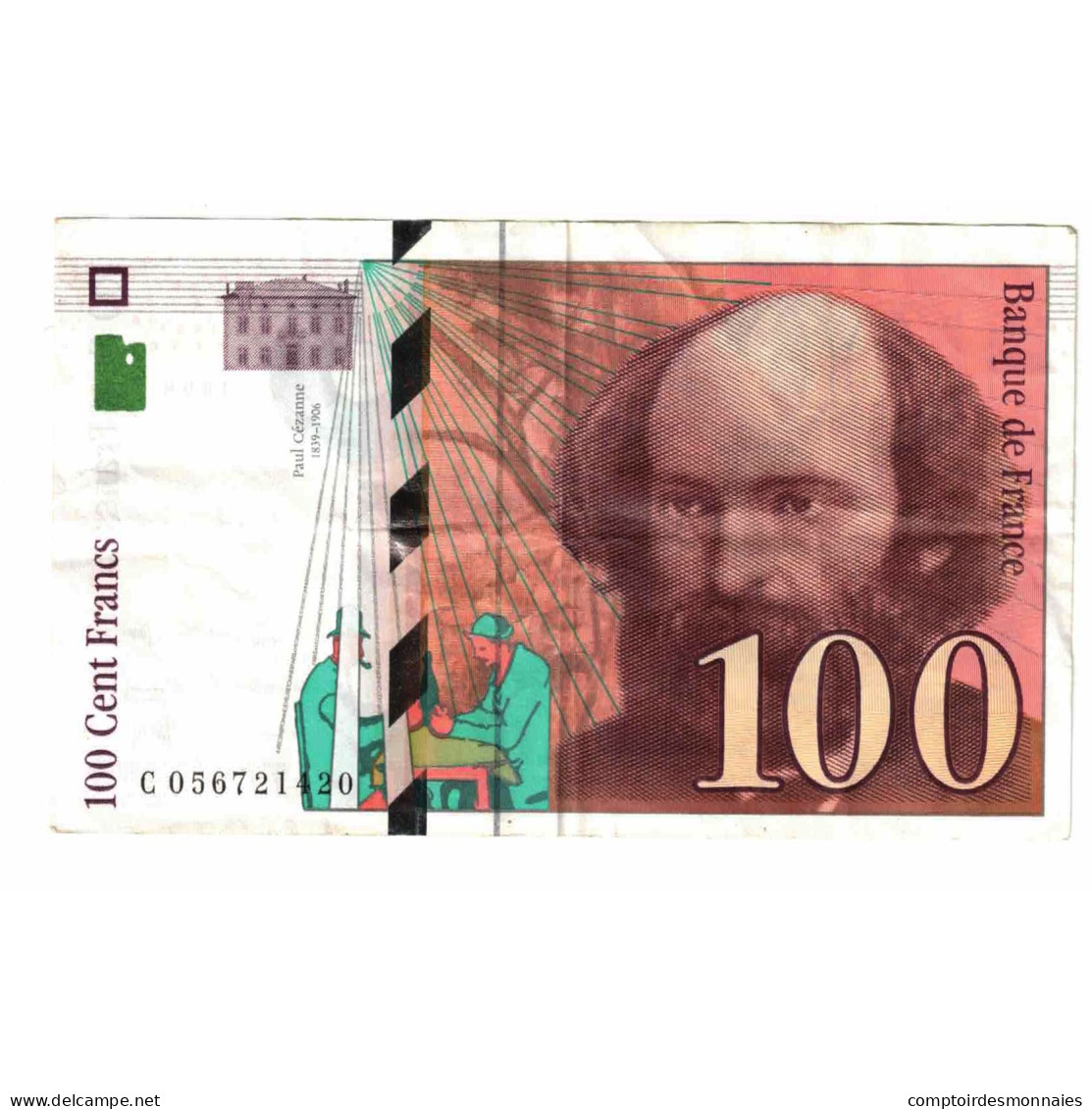 France, 100 Francs, Cézanne, 1998, C, SUP, Fayette:74.02, KM:158a - 100 F 1997-1998 ''Cézanne''