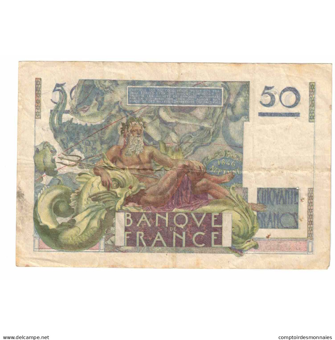 France, 50 Francs, Le Verrier, 1951, D.176, TTB, Fayette:20.17, KM:127c - 50 F 1946-1951 ''Le Verrier''