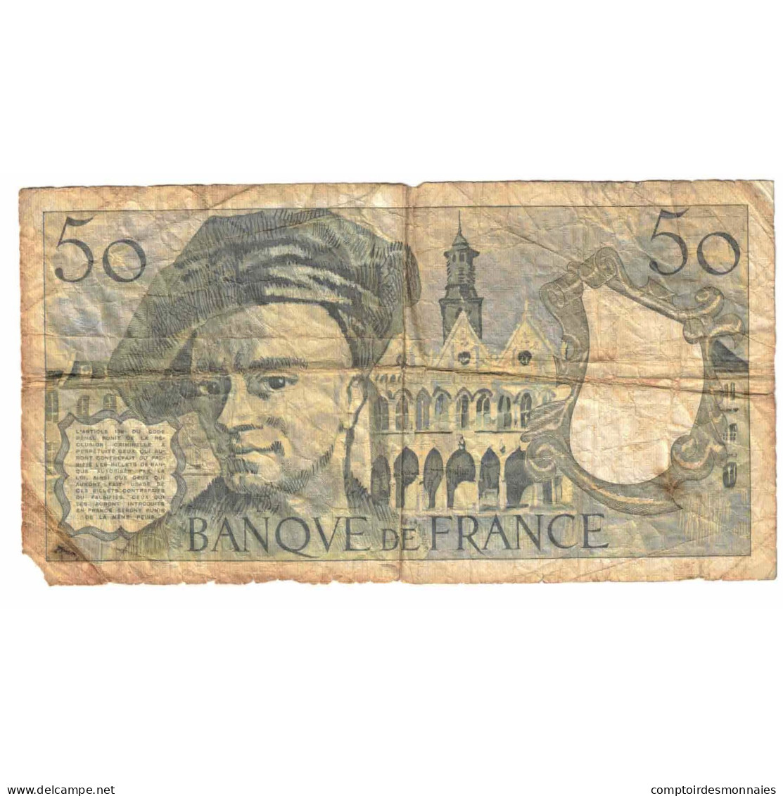 France, 50 Francs, Quentin De La Tour, 1986, H.44, B, KM:152b - 50 F 1976-1992 ''quentin De La Tour''