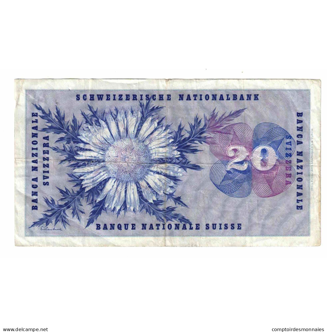 Billet, Suisse, 20 Franken, 1965, 1965-01-21, KM:46l, TTB - Suisse