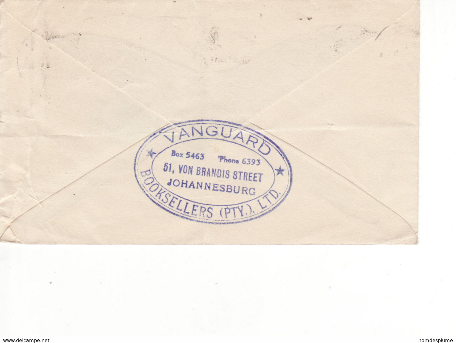 5258) Airmail South Africa USA 1937 Book Single Use Cover Lettre Breif - Luftpost
