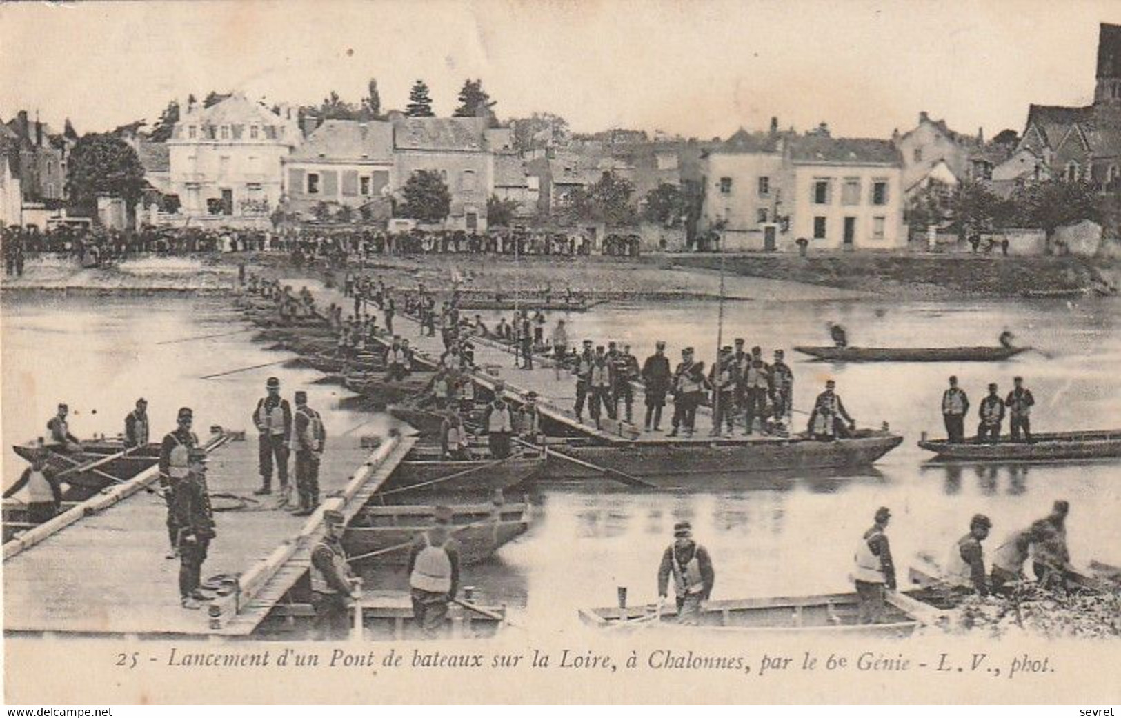 CHALONNES-sur-LOIRE. - Lancement D'un Pont De Bateaux Sur La Loire Par Le 6è Génie - Chalonnes Sur Loire