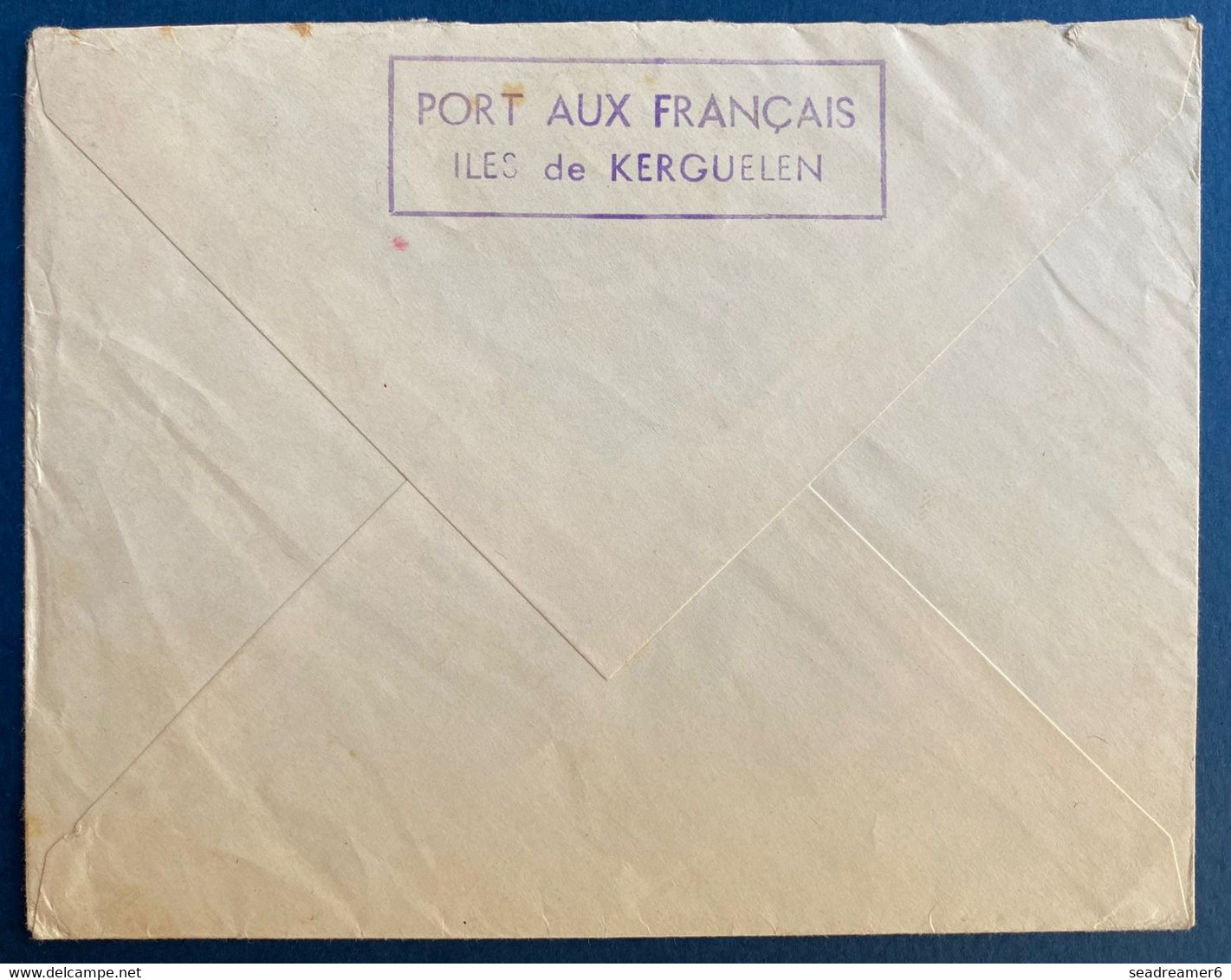 Lettre Dateur "Archipel Kerguelen/ TAAF 25/11/56 " Pour Bordeaux Avec N°5 & 6 Au Dos Griffe "Port Aux Français" TTB - Briefe U. Dokumente