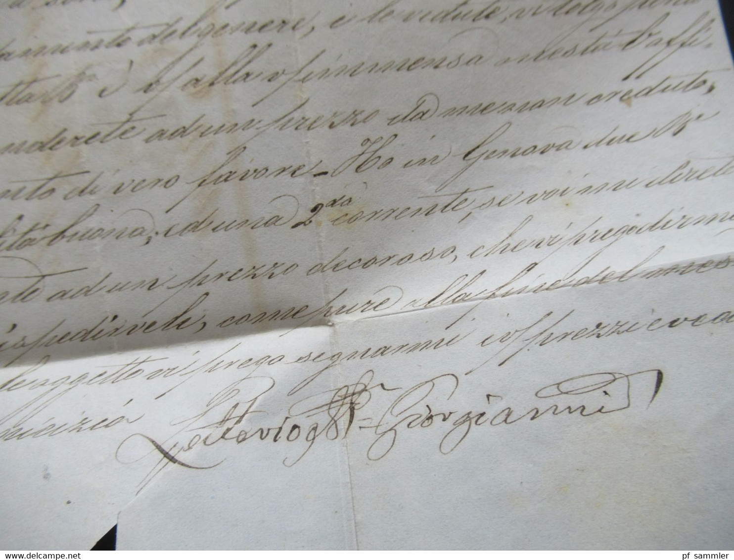 Italien 1856 Faltbrief mit Inhalt/ Auslandsbrief Messina - Lione Schiffspost?! handschriftlicher Vermerk Vapore Francese