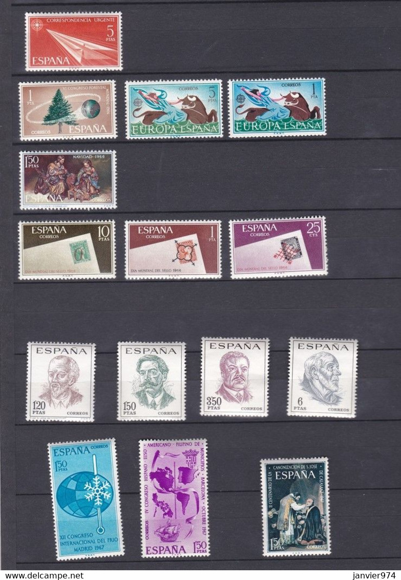 Espagne, 287 Timbres Neufs ,  sans trace de charniers, voir les 14 Scans