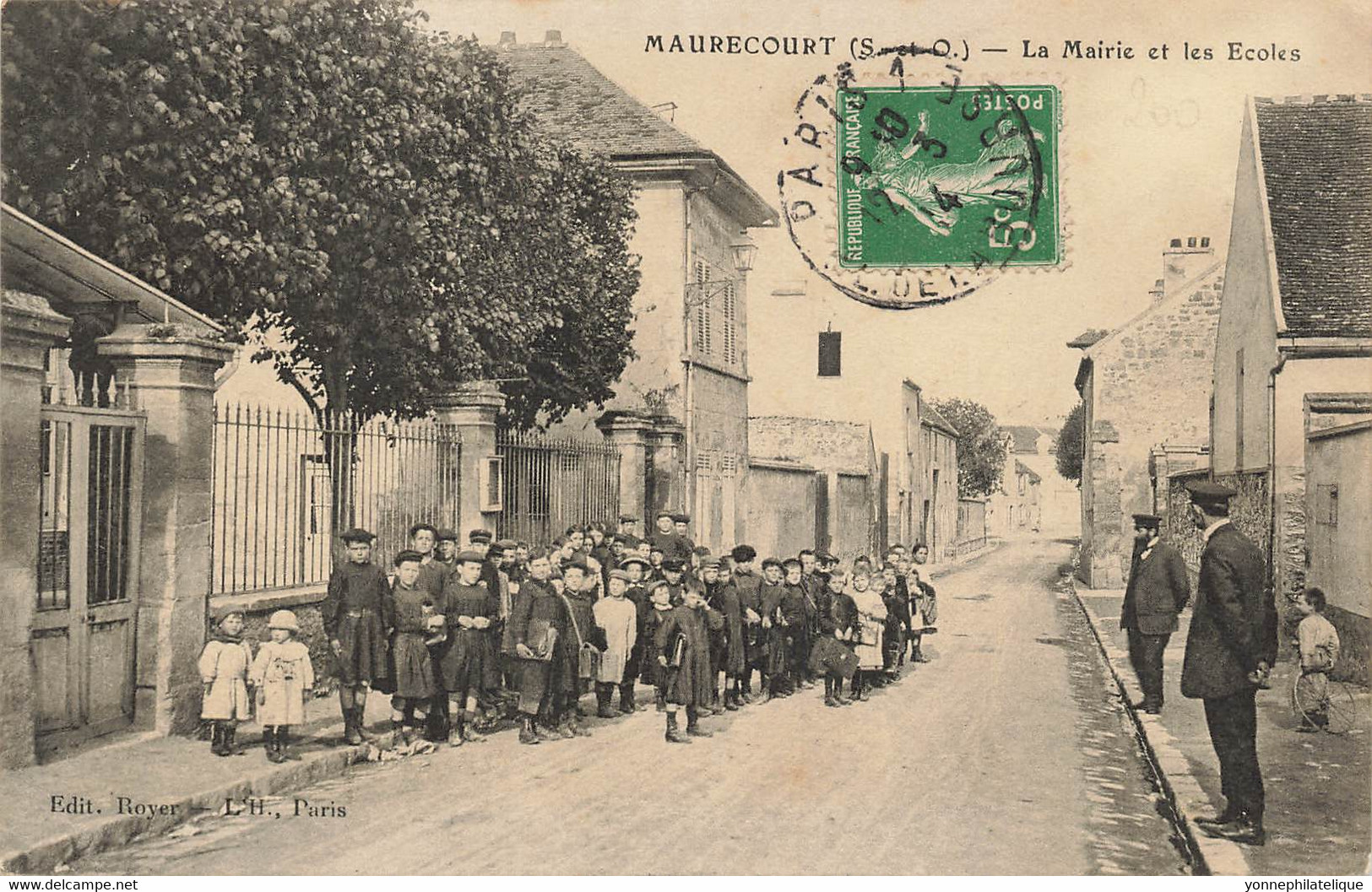 78 - YVELINES - MAURECOURT - Mairie, écoles - Animation Classe 1914~ Superbe - 10773 - Maurecourt
