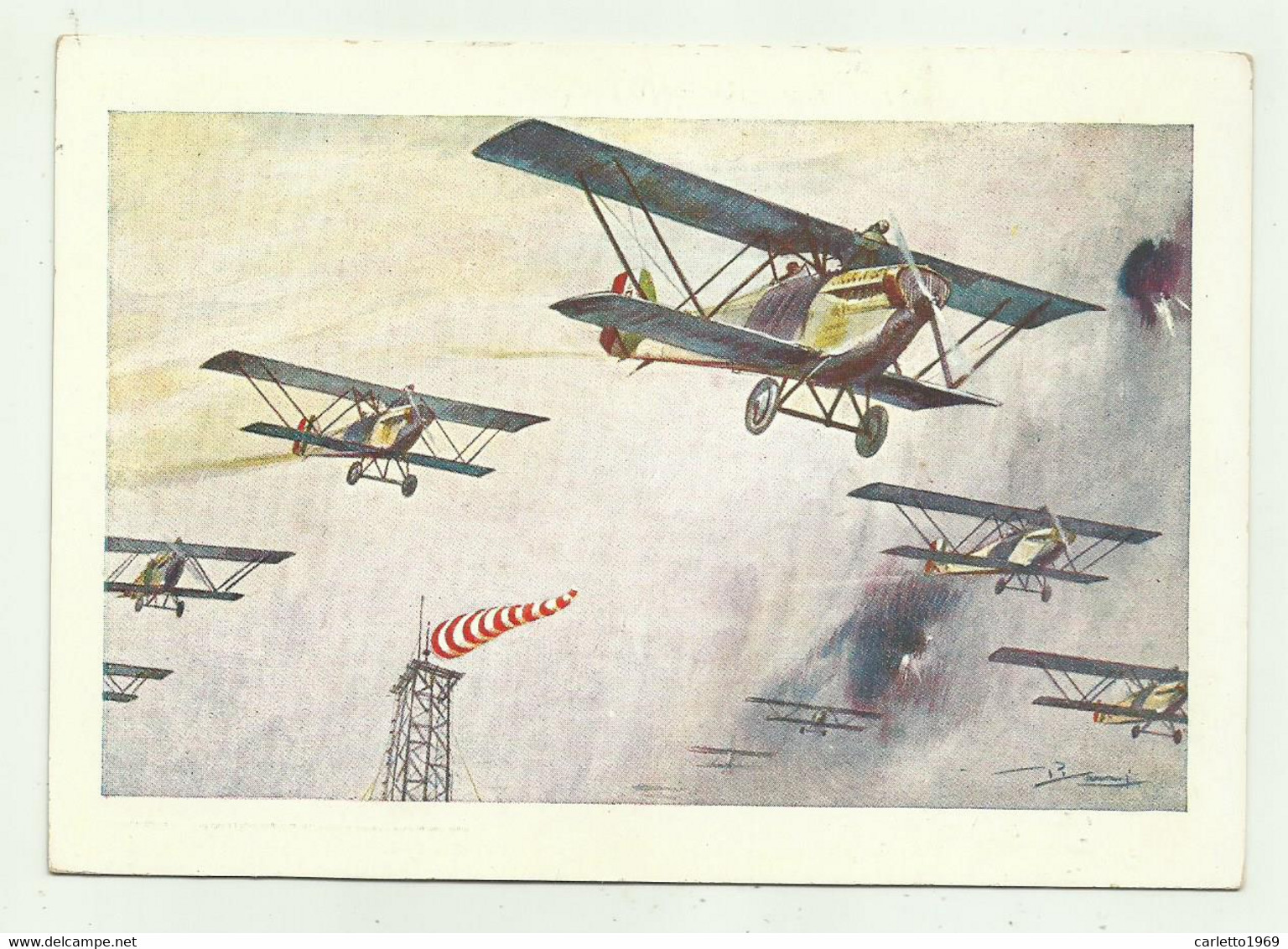 ARMA AERONAUTICA FORTISSIMI ANCHE NELL'ARIA - AEROPLANI DA CACCIA IN PATTUGLIA DISEGNO PISANI   - NV FG - Guerre 1939-45