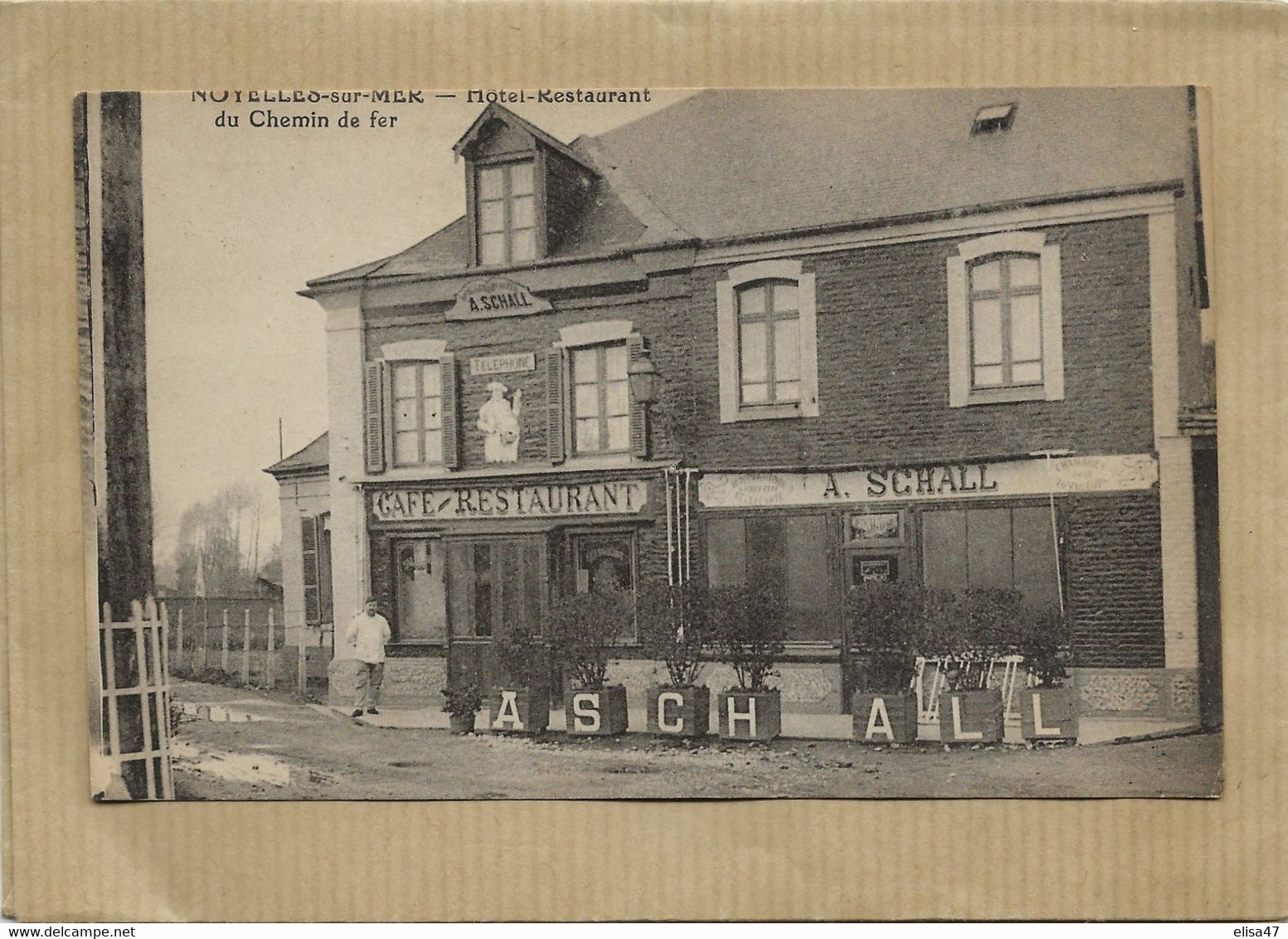 80   NOYELLES  SUR  MER     HOTEL RESTAURANT   DU  CHEMIN DE FER - Noyelles-sur-Mer