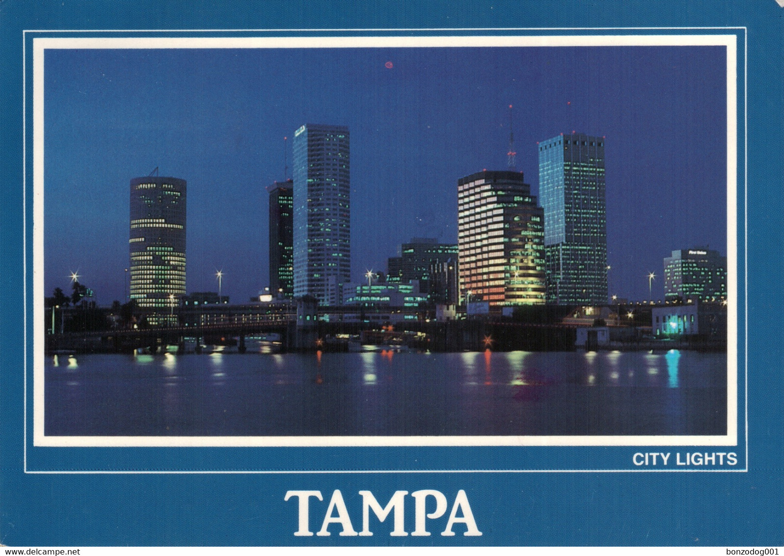 Tampa City Lights. Skyline At Twilight. Florida, U.S.A. - Tampa