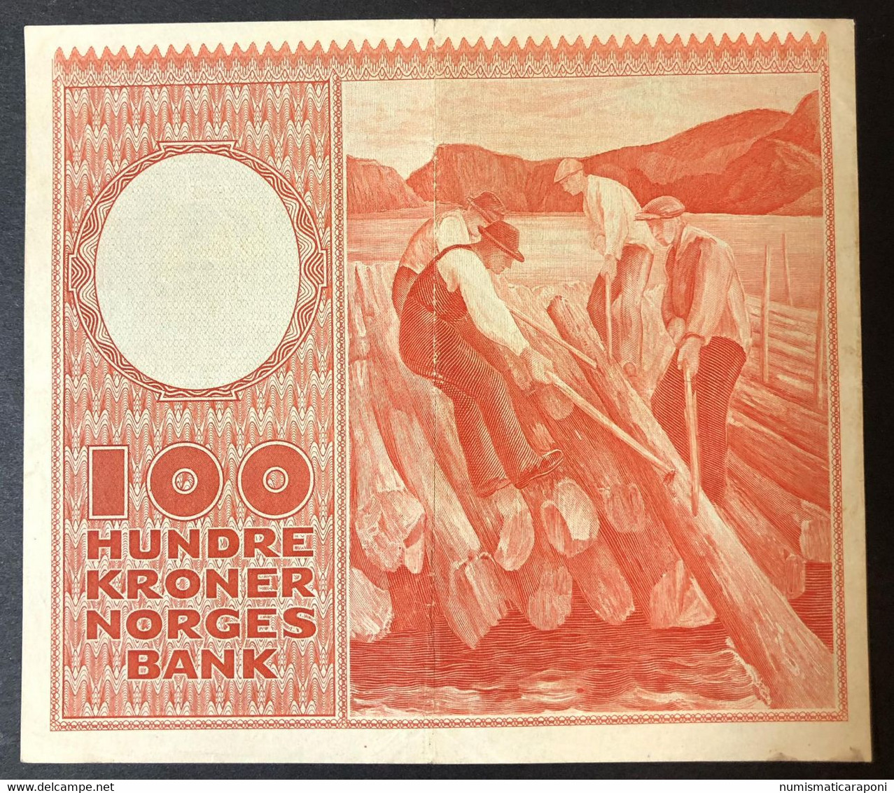 Norvegia Norges Bank 100 Kroner 1949 Km#33 Bel Bb+ Piega Verticale Centrale LOTTO 1824 - Norwegen