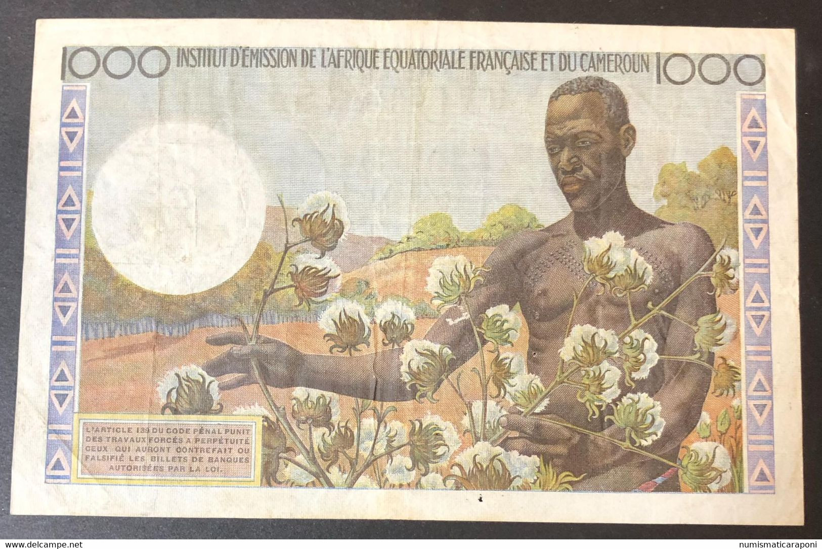 Cameroun  French Equatorial Africa Cameroon 1000 Francs 1957 Pick#34 Very Fine LOTTO 1814 - Cameroun