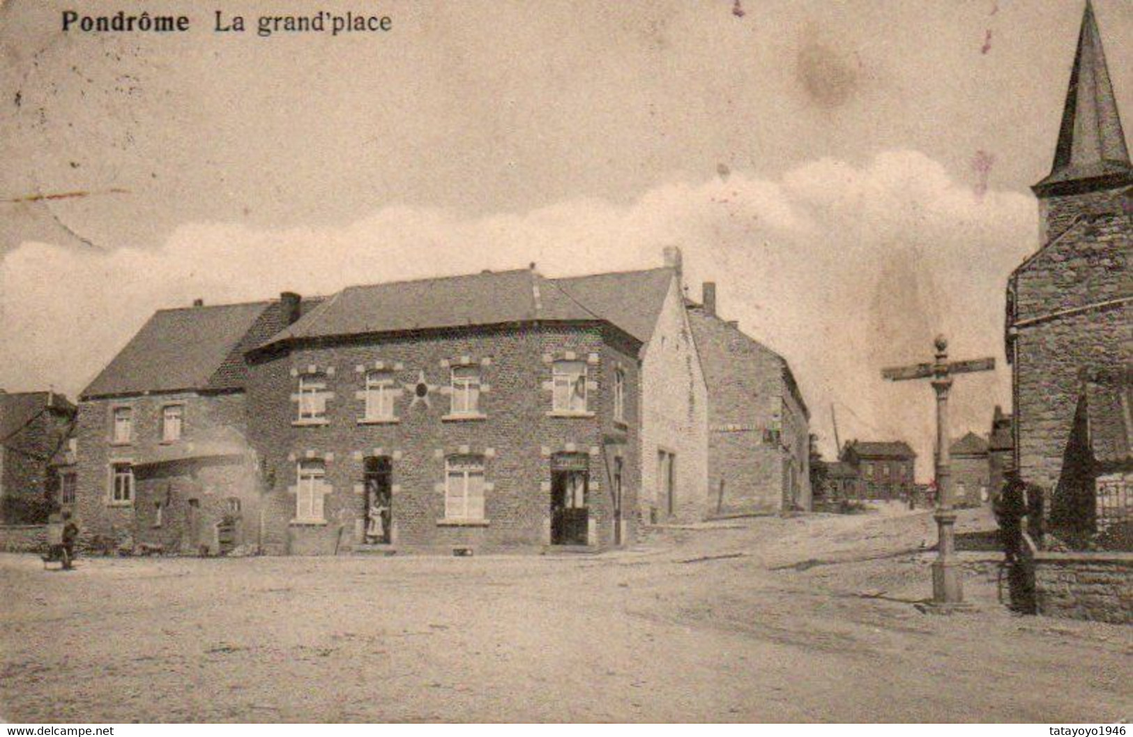 Pondrome  La Grand'place Voyagé En 1912 - Beauraing