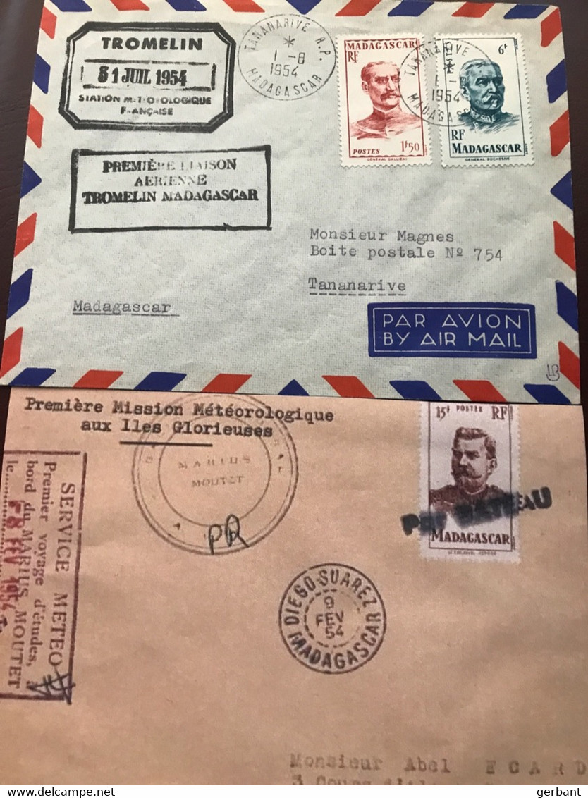 Madagascar, 2 Lettres Commémoratives - Storia Postale
