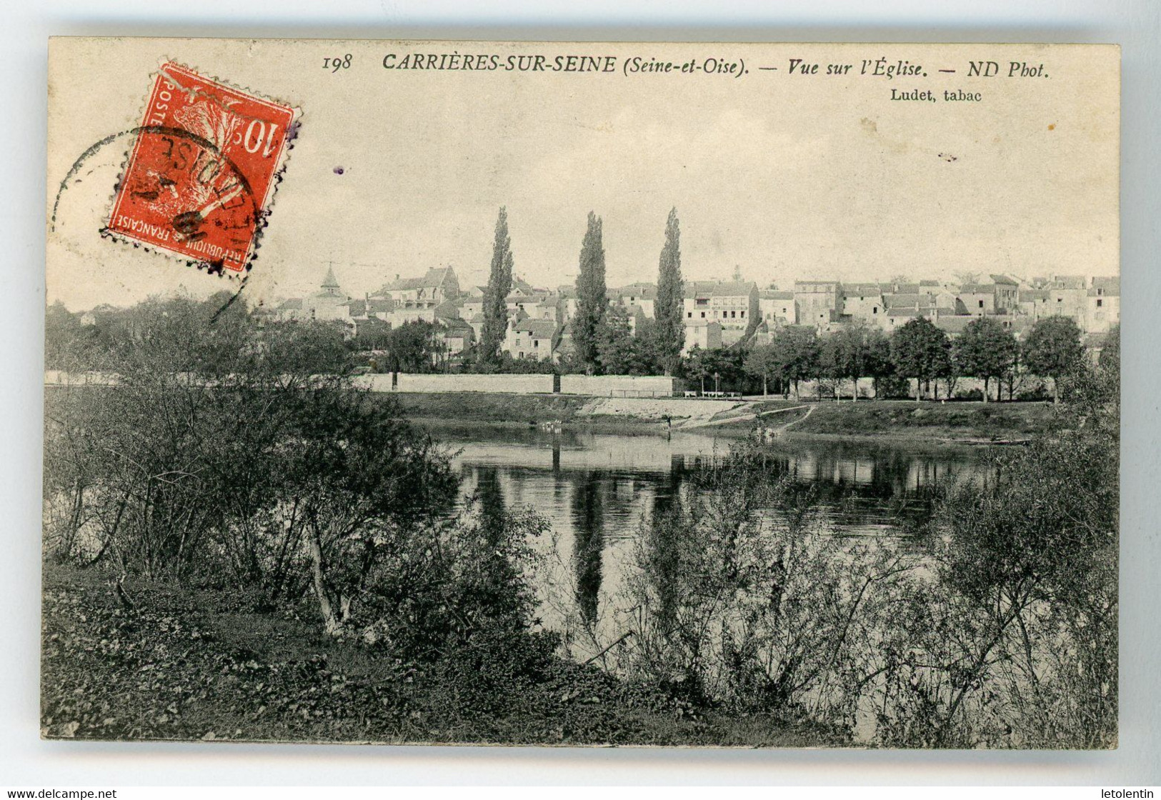 CPA - 78 - CARRIÈRES SUR SEINE - VUE SUR L'EGLISE - Carrières-sur-Seine