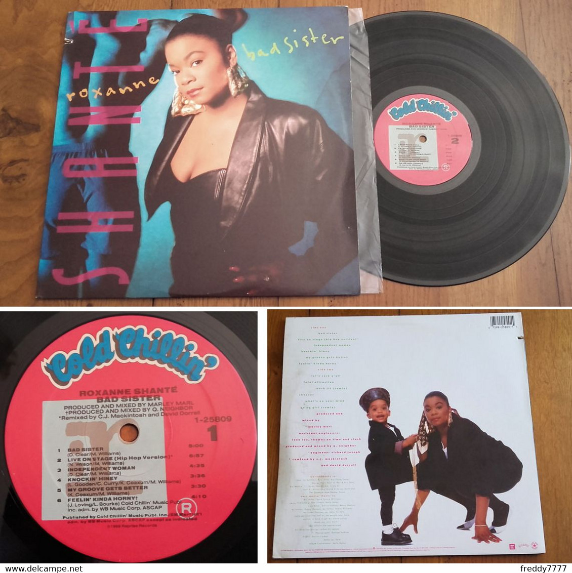 LP 33t RPM (12") ROXANNE SHANTE « Bad Sister » (1989) - Rap En Hip Hop