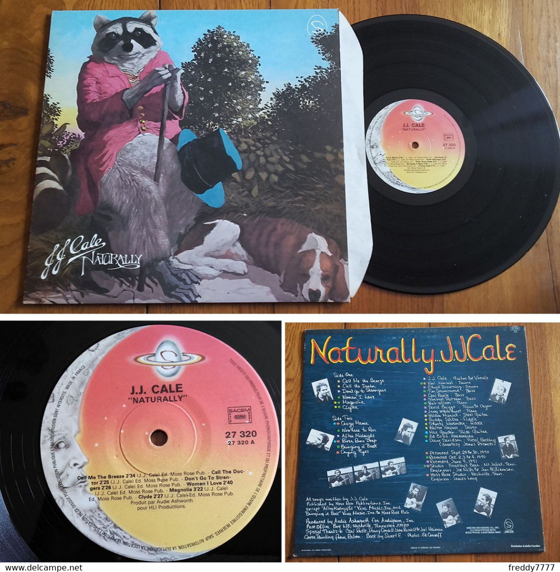 RARE French LP 33t RPM (12") J.J. CALE «Naturally» (1979) - Country Y Folk