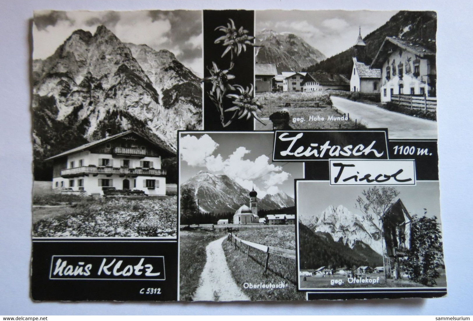 (12/2/91) AK "Leutasch" Tirol, Haus Klotz, Mehrbildkarte Mit 4 Ansichten - Leutasch