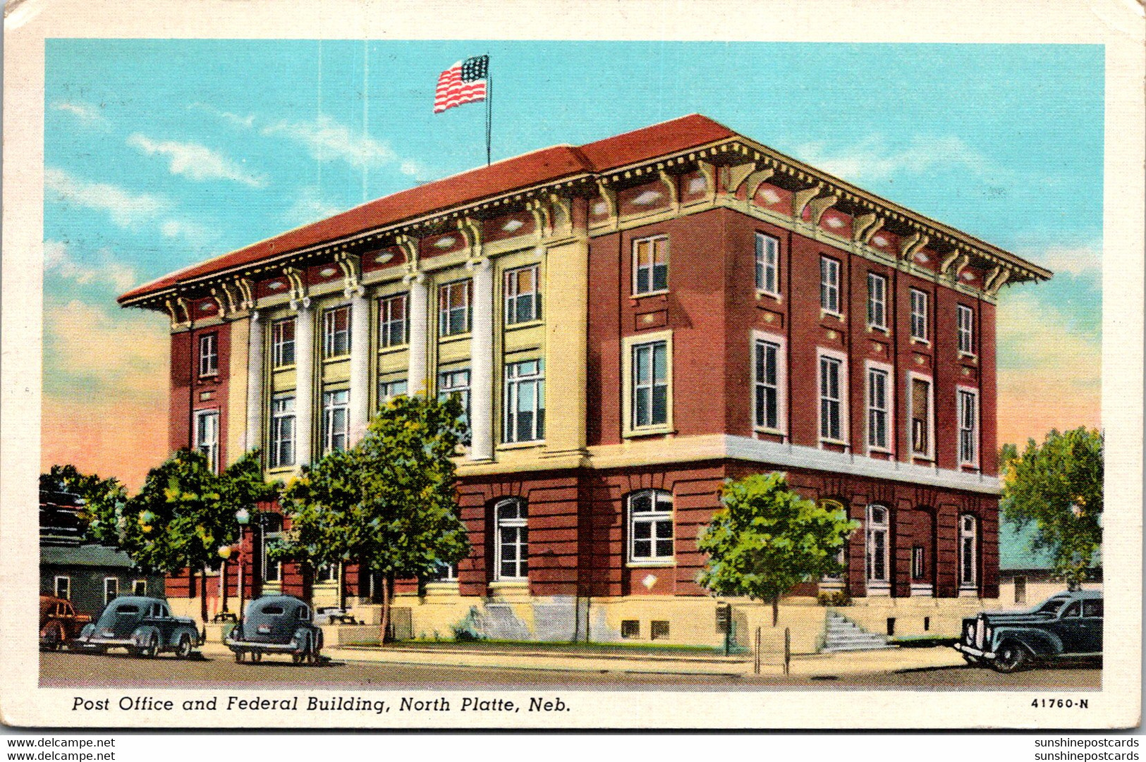 Nebraska North Platte Post Office And Federal Building 1950 Curteich - North Platte