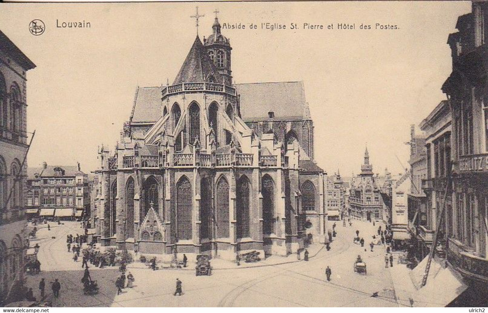 AK Louvain - Abside De L'Eglise St. Pierre Et Hotel Des Postes - Kgl. Preuss. Fussart. Regt. 10 - Ca. 1915  (61028) - Leuven