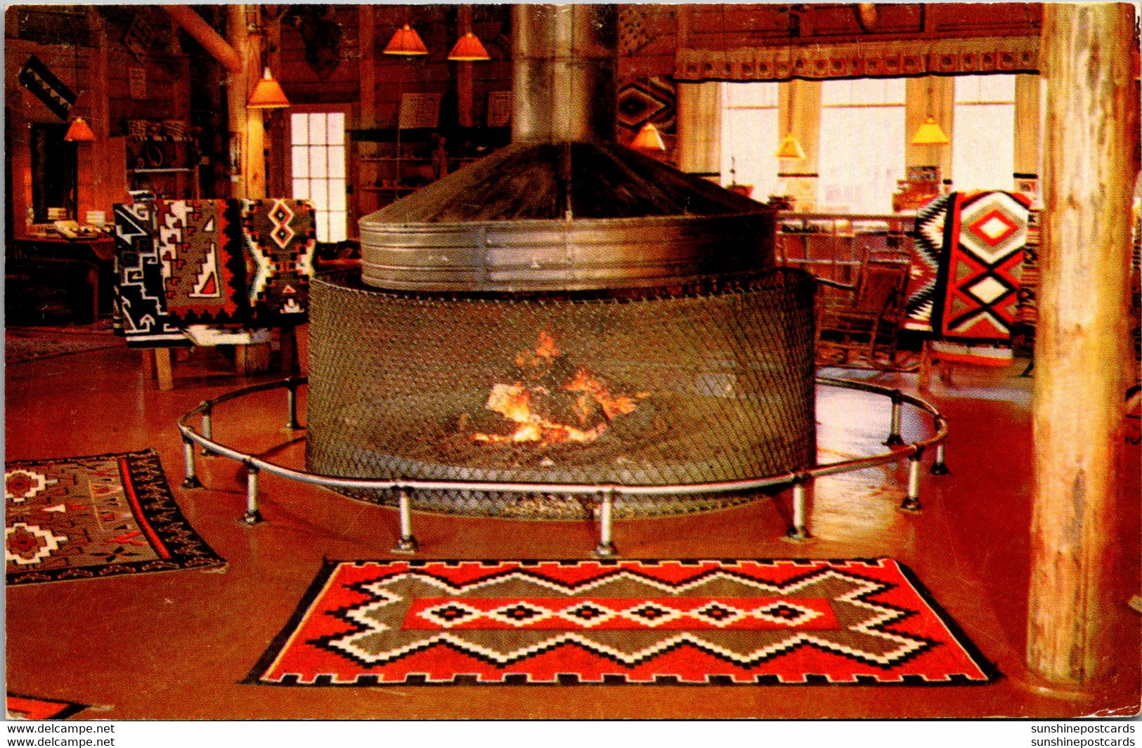 Colorado Rocky Mountain National Park Fireplace In Lobby Of Grand Lake Lodge - Rocky Mountains