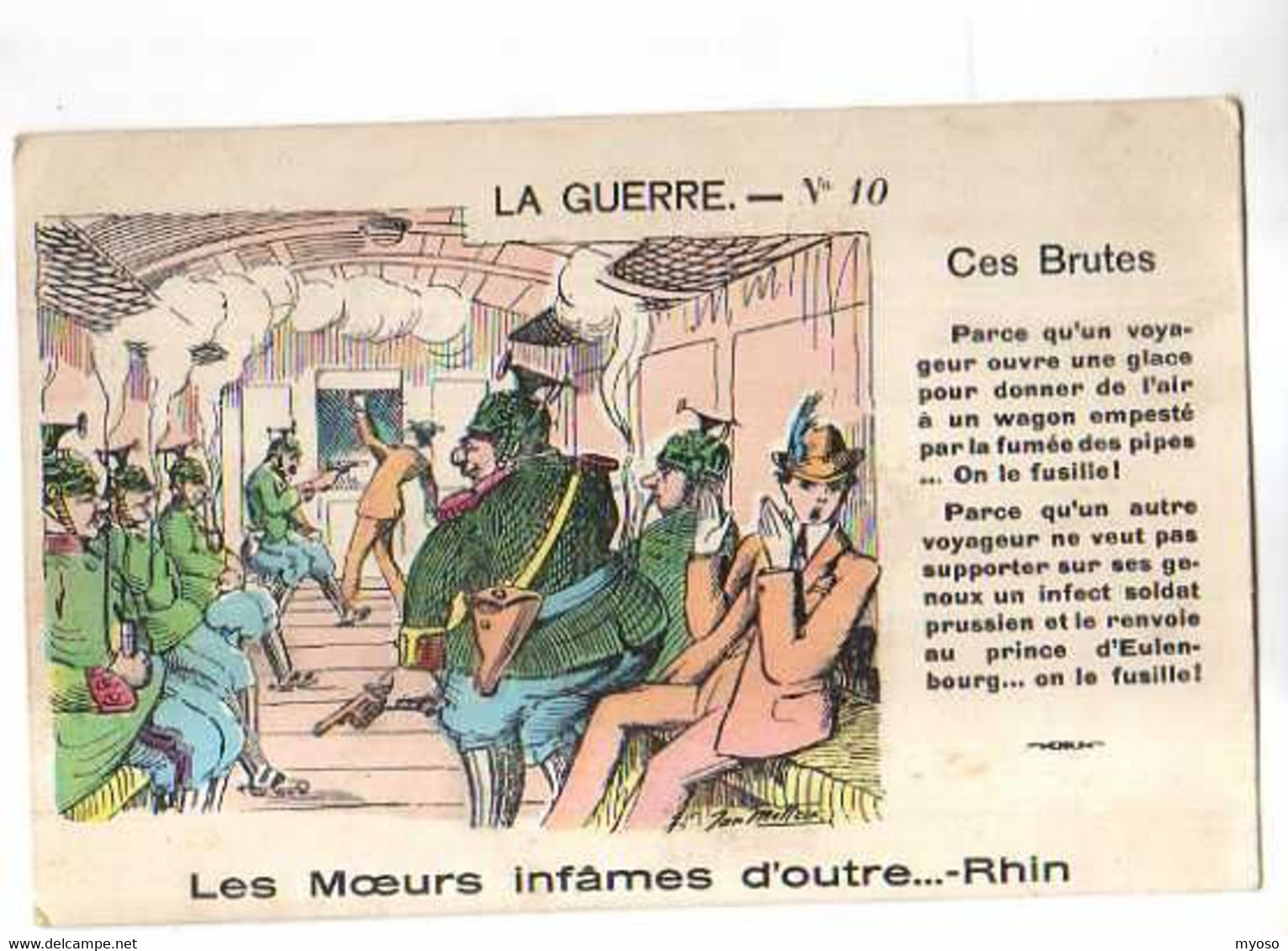 METTEIX La Guerre N°10 Les Moeurs Infames D'outre Rhin Ces Brutes - Metteix