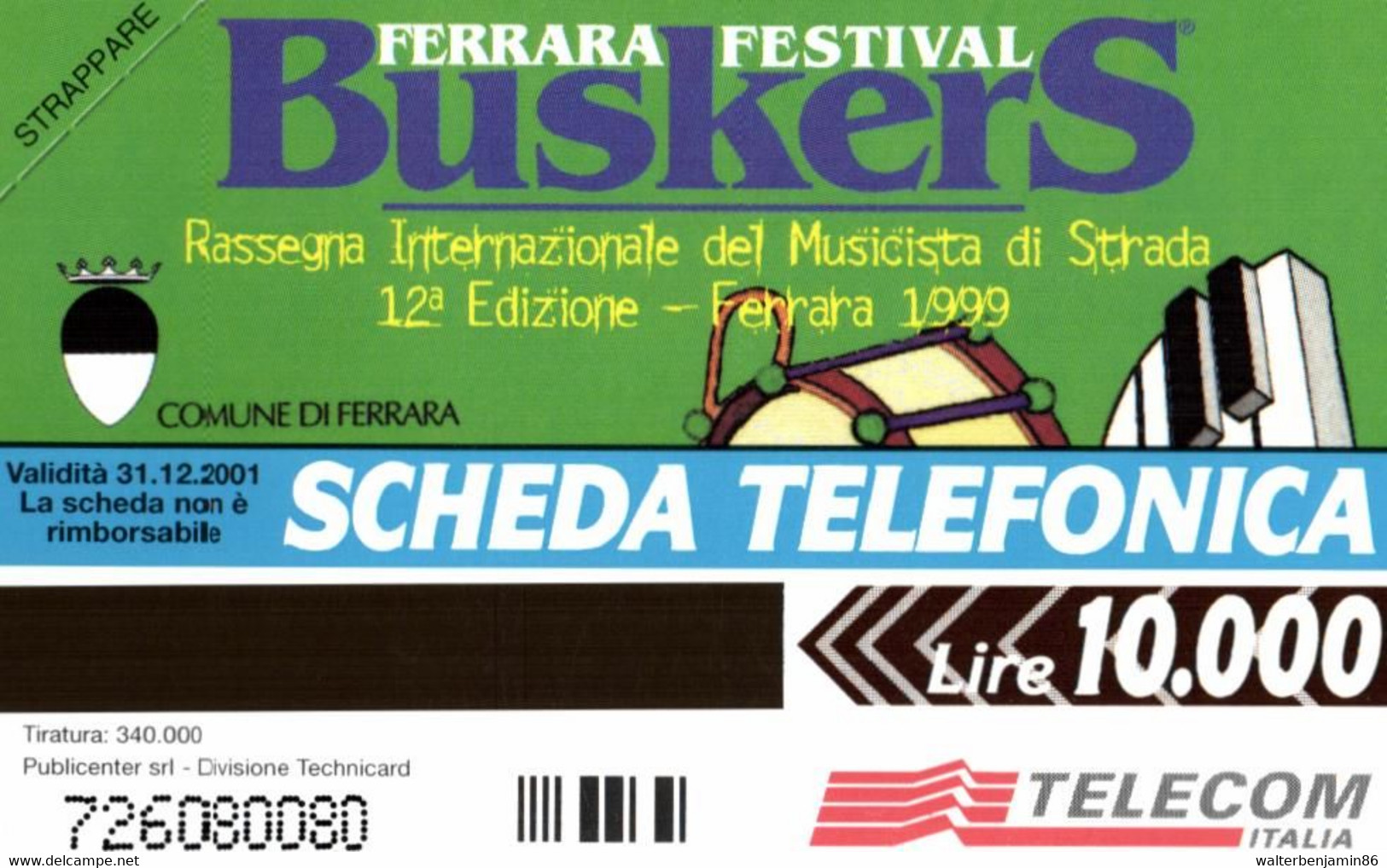 G 1053 C&C 3136 SCHEDA TELEFONICA NUOVA MAGNETIZZATA BUSKERS VERDE - Errori & Varietà