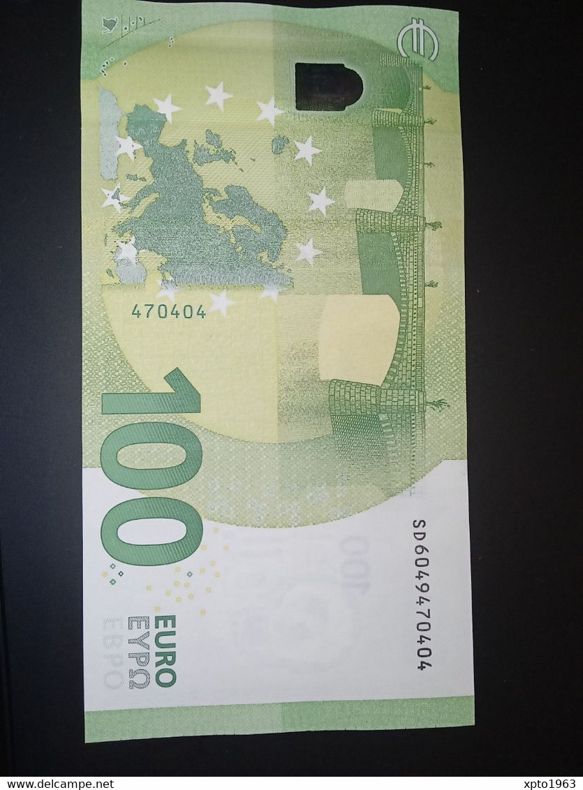 100 Euro ITALY - ITALIA S009 F2 - Serial Number SD6049470404 - UNC NEUF FDS - 100 Euro