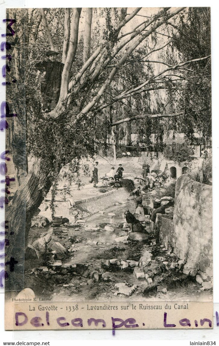 - 1338 - La Gavotte - MARSEILLE, Lavandiéres Sur Le Ruisseau Du Canal, Carte Rare, Garçon Dans L'arbre, TTBE, Scans. - Quartiers Nord, Le Merlan, Saint Antoine