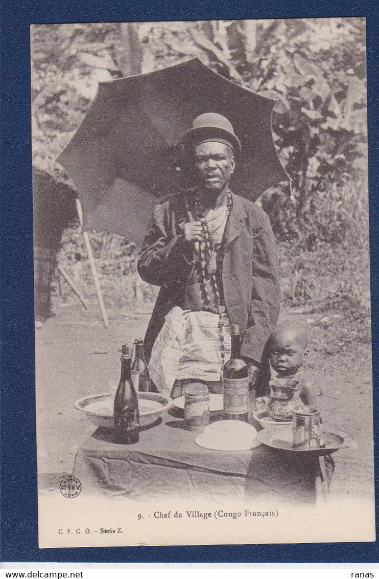 CPA Congo Français Type Ethnic Timbré Non Circulé Chef De Village - Congo Francese