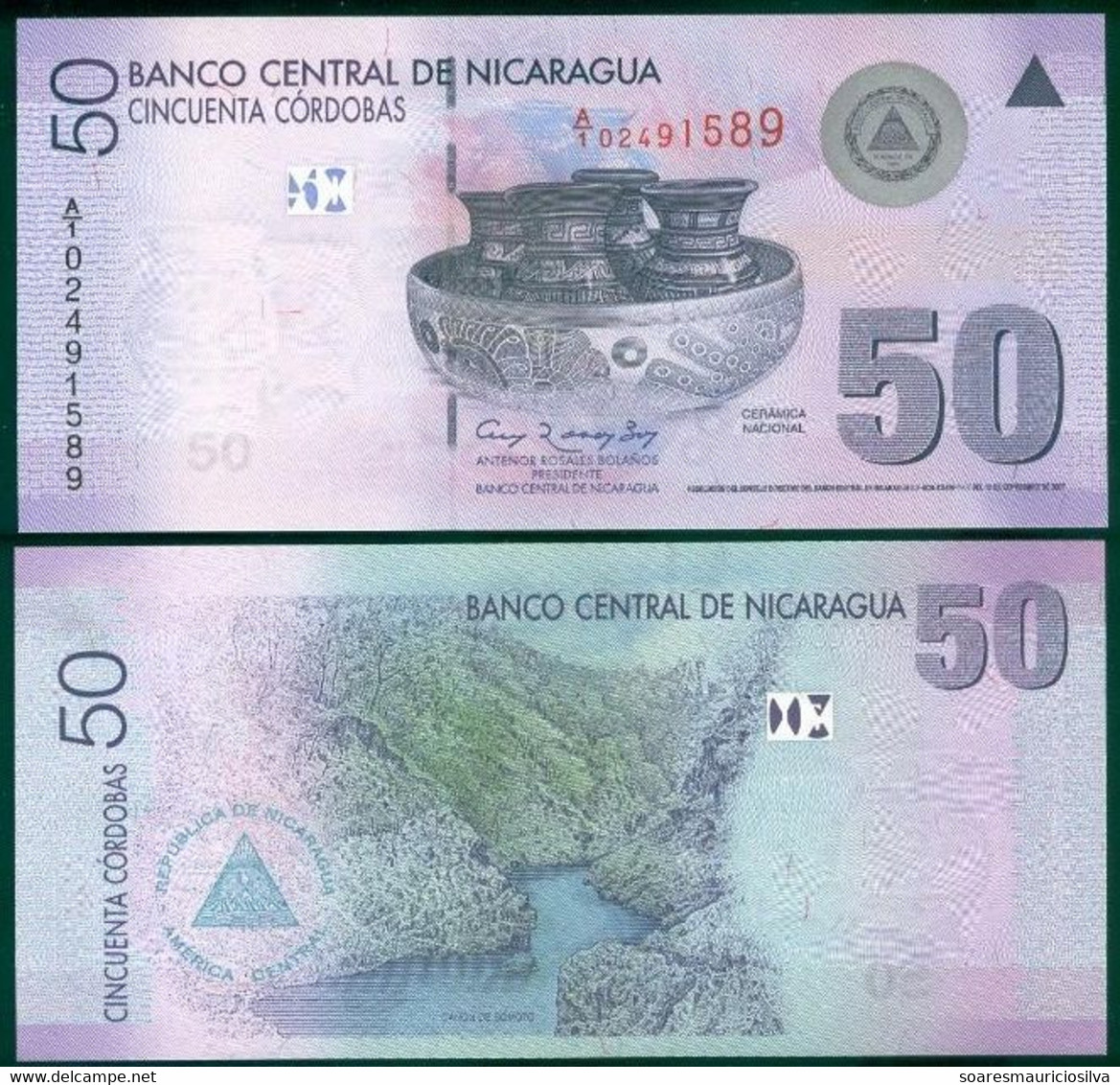 Banknote Nicaragua 50 Córdobas 2007 Pick-203 UNC (catalog US$9) - Nicaragua